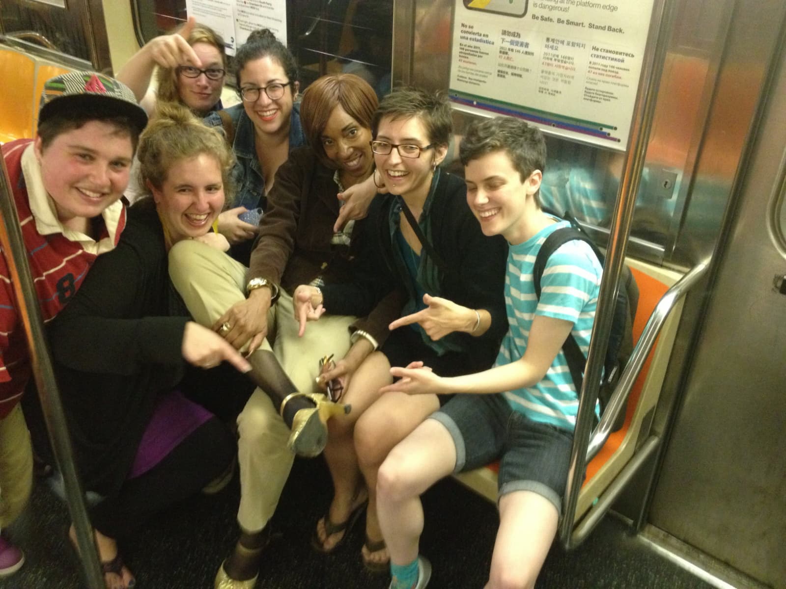 FANS SPOTTED CANDI C LA ROCK ON A NY SUBWAY.... 
FANS just love CANDI C LA ROCK